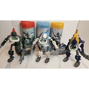 LEGO Bionicle VAHKI Bundle Of 3 8615 8616 8619 With Canisters And Mauals 100%
